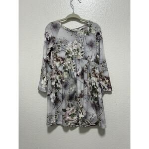 Molo Long Sleeve Fit And Flare Dress In X Ray Blossom Size 18 Months/ 86